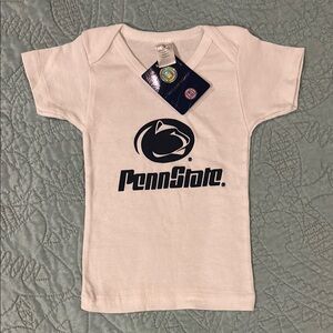Kids White & blue PennState  T-Shirt size medium 6-12m ( 19-26 lbs)